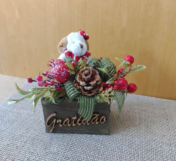Arranjo de Natal no Toquinho com Mensagem: Gratidão