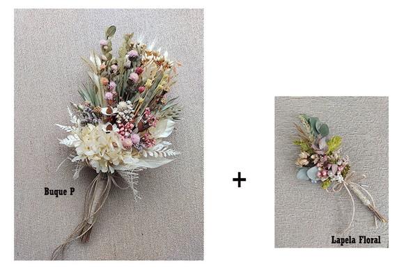Kit Buque de Noiva P + Lapela Floral