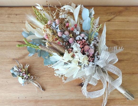 Kit Buque de Noiva G + Lapela Floral