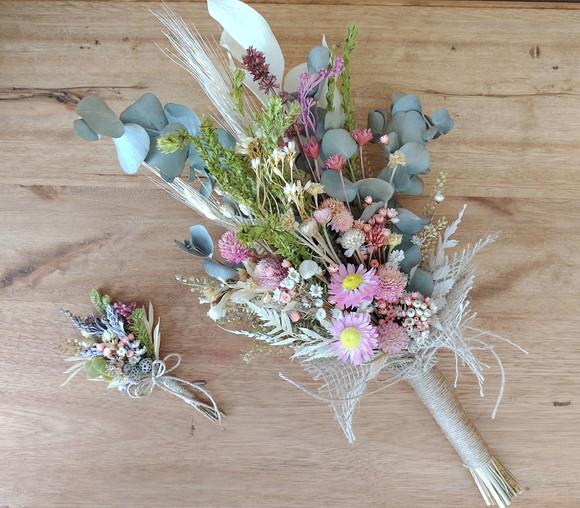 Kit Buque de Noiva m + Lapela Floral