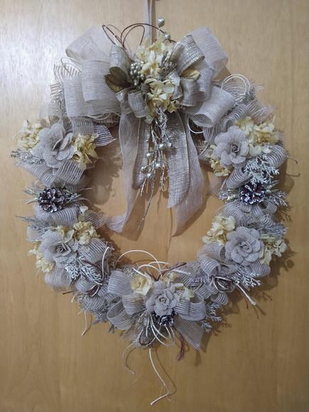 Guirlanda Rústica com Hortensias (46cm)