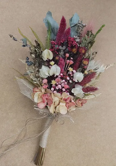Buque de Noiva G - Flores Desidratadas