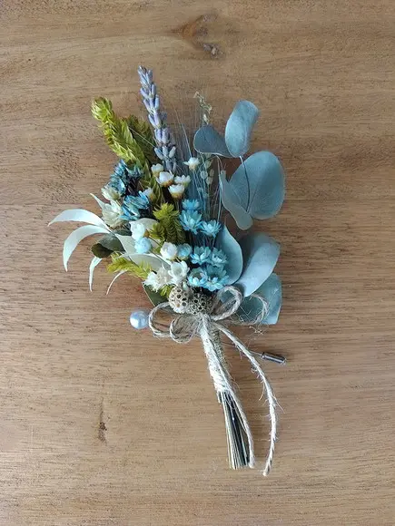 Lapela Floral - Azul
