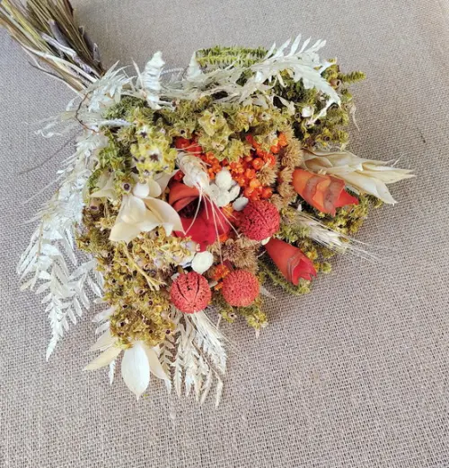 Buquê Flores Desidratadas - em Tons Laranja