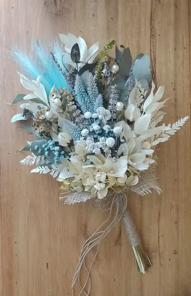 Buquê de Noiva G - Azul Claro