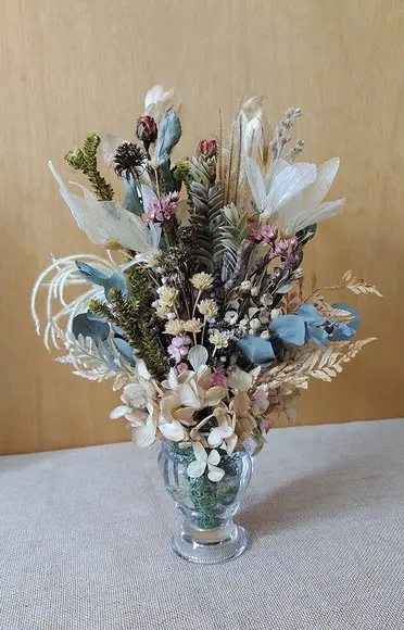 Arranjo com Flores Desidratadas