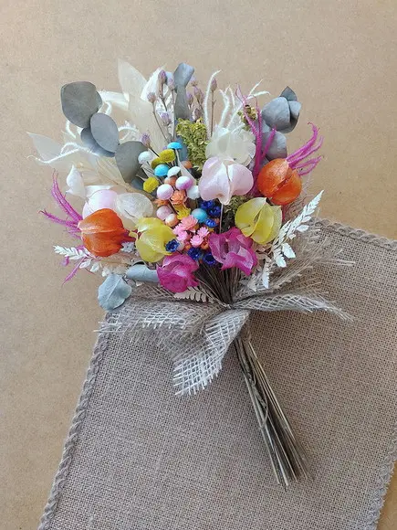 Mini Buque Flores Desidratadas - (30cm)