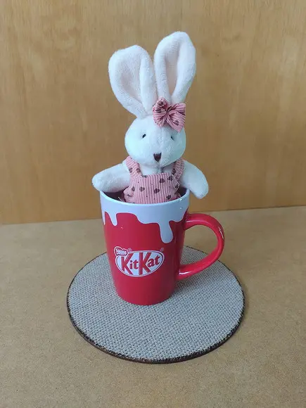 Coelhinho de Pelúcia na Caneca (15m)