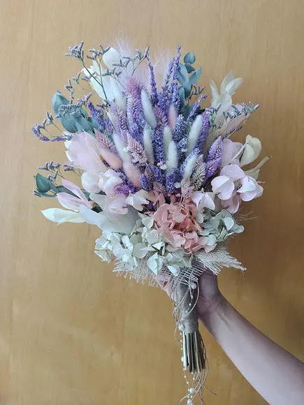 Buquê de Noiva G - Lavanda Desidratadas