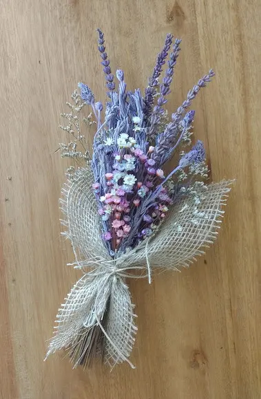 Mini Buquê Lavanda e Sempre Viva