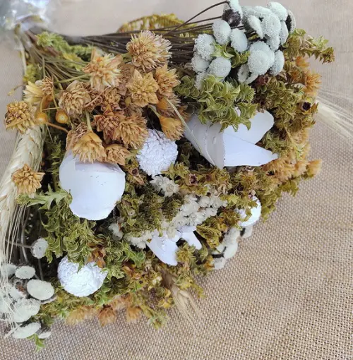 Buquê de Flores Desidratadas - Branco
