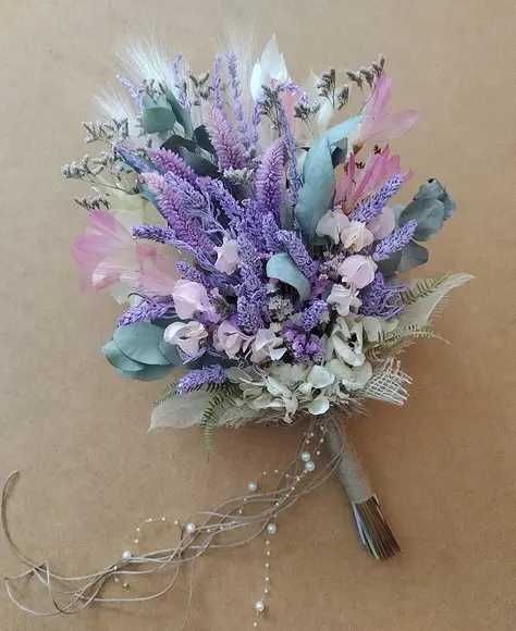 Buque de Noiva m com Lavanda Desidratadas