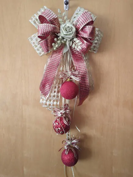 Laço para Porta - Natal Metalizado
