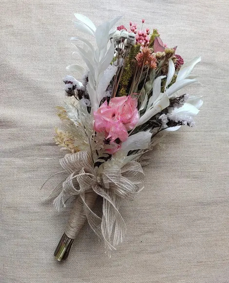 Buque de Noiva com Flores Desidratadas