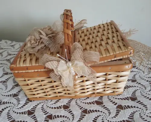 Mini Cesta Pic Nic decorada