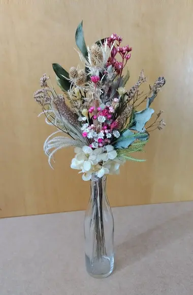 Arranjo com Flores Desidratadas