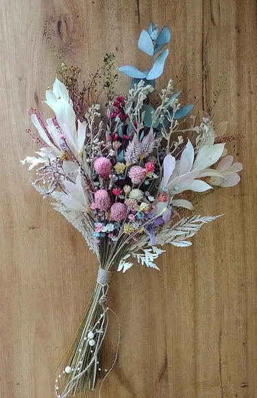 Buque de Noiva com Flores Desidratadas P - Campestre