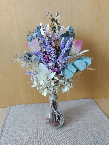 Arranjo com Flores Desidratadas - Lavanda
