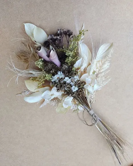Mini Buque Flores Desidratadas para Madrinha (25cm)