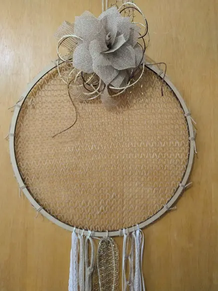 Mandala Rústica com Flor de Juta