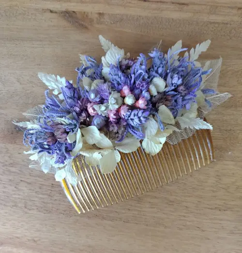 Pente Decorado - Lavanda