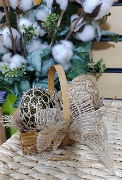 Mini Cesta de Ovos Rusticos
