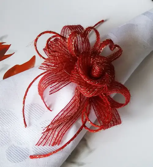 Porta-guardanapo com Flor e Coração