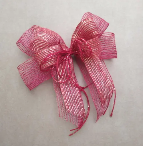 Laço de Juta - Vermelho para Árvore de Natal (20x25cm)