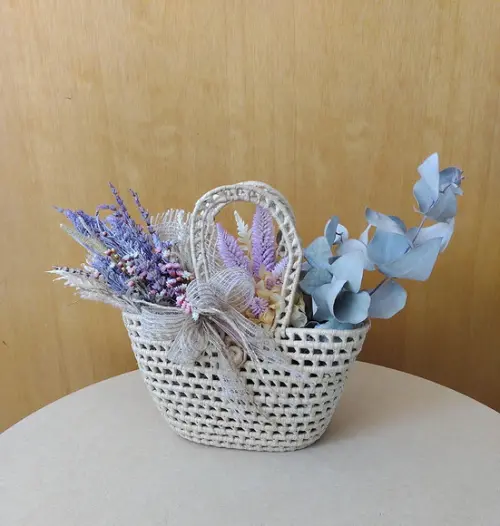 Sacolinha com Flores Desidratadas