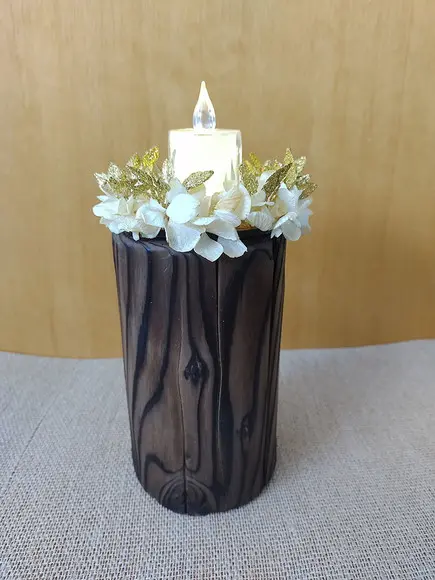 Vela Decorativa de Madeira
