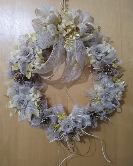 Guirlanda de Natal com Hortensias (45cm)