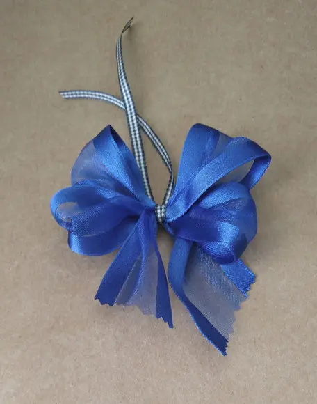 Laço Azul Organza - Azul
