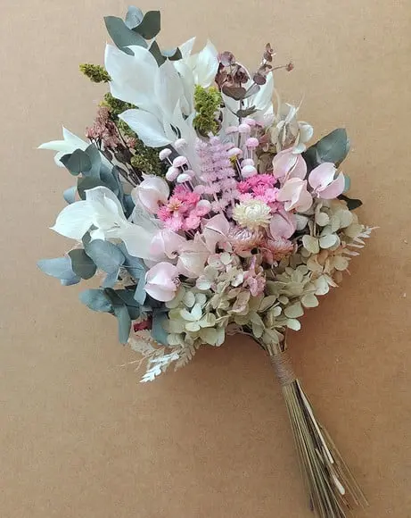 Mini Buque Flores Desidratadas - Rosa