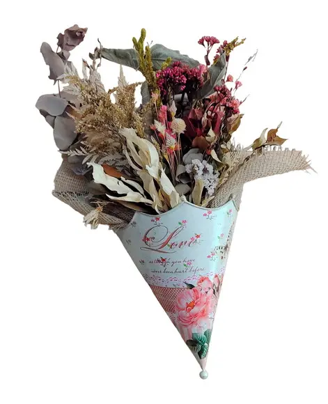 Guarda Chuva Vintage G com Buque de Flores Secas
