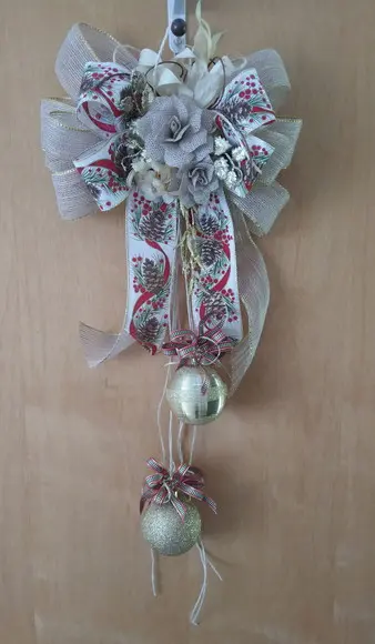 Laço para Porta - Natal Rústico