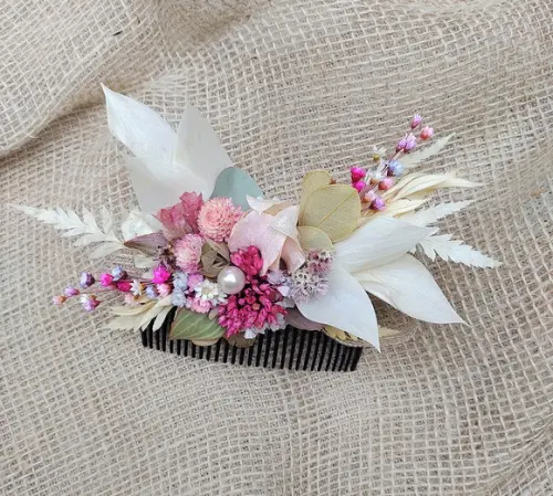 Pente decorado - Pink