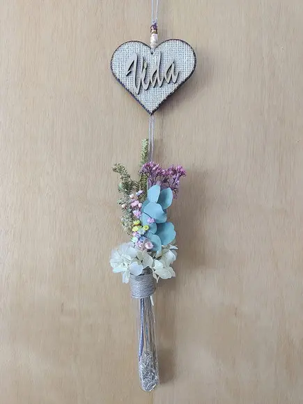Arranjo com Flores Desidratadas com Mensagem