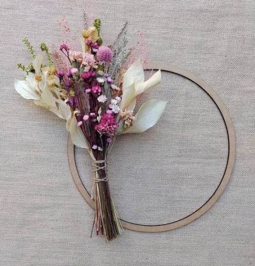 Mini Buquê P/decoração de Bolo em Tons de Rosa