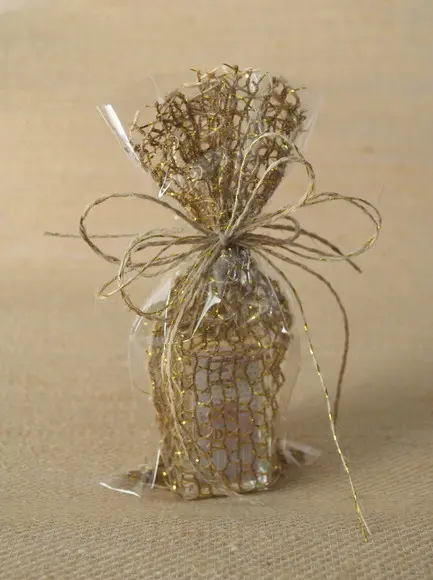 Embalagem de Juta (10x20cm) Especial Ouro