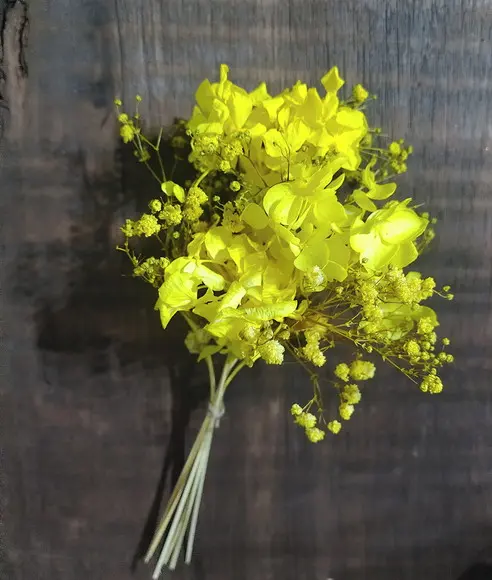 Mini Buque com Hortensia e Gypsophilla (20cm)