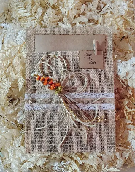 Envelope para Convite de Casamento em Juta