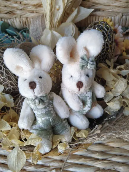 Casal de Coelhinhos (10cm)
