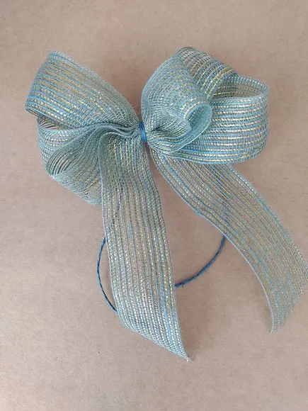 Laço de Juta m - Azul Bebe | Ouro (triplo0