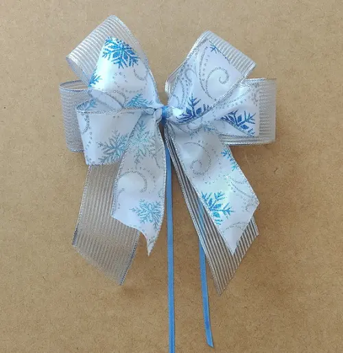 Laço de Natal - Prata (16x18cm)