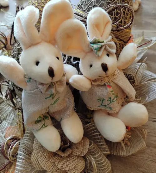 Casal de Coelhinhos Pernalonga (14cm)