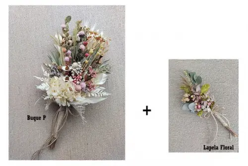 Kit Buque de Noiva P + Lapela Floral