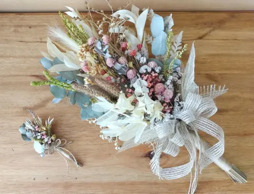 Kit Buque de Noiva G + Lapela Floral