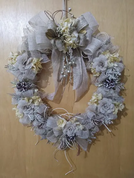 Guirlanda Rústica com Hortensias (46cm)
