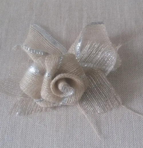 Rosa de Juta - Decoração de Mesa