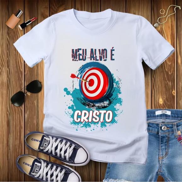 Camiseta Evangélica Gospel Meu Alvo É Cristo